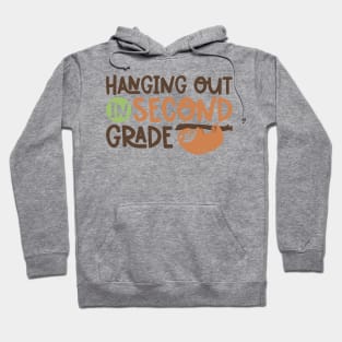 Hanging Out in Second Grade Kids School Back to School Funny Hoodie